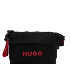 Nerka HUGO. Czarne saszetki i nerki męskie Hugo, bez wzorów. Za 249.99 zł.