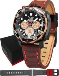 Zegarek Vostok Europe Zegarek męski Vostok Europe VK67-650E721 brązowy. Brązowe zegarki męskie Vostok Europe, bez wzorów. Za 2,990.00 zł.