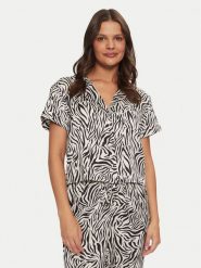 Hunkemöller Koszulka piżamowa Peppers 206526 Czarny Regular Fit. Czarne koszule nocne damskie Hunkemöller, bez wzorów, z syntetyku, bez ramiączek. Za 79.99 zł.