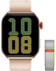Smartwatch Weofly Edge 2 złoty. Żółte zegarki smartwatch watchmark, bez wzorów. Za 230.85 zł.