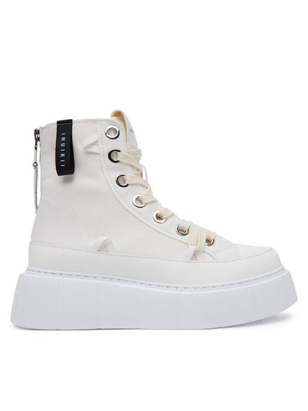 Inuikii Trampki Matilda Canvas High 30103-025 Biały. Białe trampki i tenisówki damskie Inuikii, bez wzorów, z materiału, bez zapięcia. Za 829.99 zł.