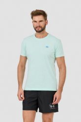 LA MARTINA Miętowy t-shirt Jersey. Zielone t-shirty męskie La Martina, l, bez wzorów, z jersey, bez kołnierzyka, bez ramiączek. W wyprzedaży za 139.99 zł.