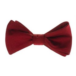 Mucha do Samodzielnego Zawiązania, Czerwona, Jedwabna, Elegancka -EM Men's Accessories- Męska. Czerwone krawaty i muchy Em men's accessories, bez wzorów, z jedwabiu, eleganckie. Za 119.99 zł.