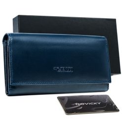 Portfel granatowy Cavaldi RD-23-GCL-0986 NAVY. Niebieskie portfele damskie 4U Cavaldi, ze skóry. Za 67.99 zł.