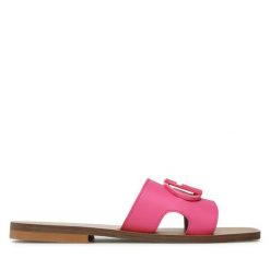 Klapki Liu Jo. Czerwone klapki damskie Liu Jo, bez wzorów, bez obcasa, bez zapięcia. Za 389.99 zł.