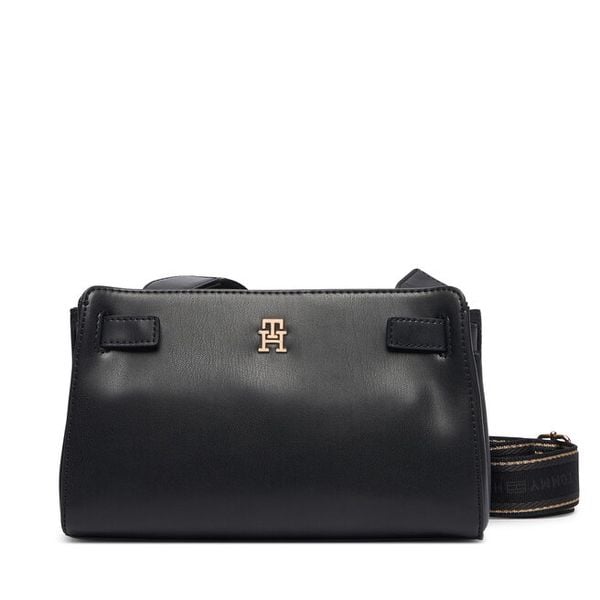 Torebka Tommy Hilfiger. Czarne listonoszki damskie Tommy Hilfiger, bez wzorów, bez dodatków. Za 418.99 zł.