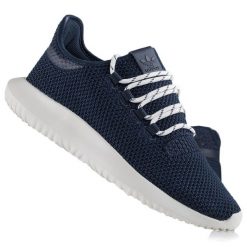 Buty damskie sportowe TUBULAR SHADOW. Niebieskie obuwie sportowe damskie Adidas, bez wzorów, bez zapięcia, trekkingowe. W wyprzedaży za 159.00 zł.