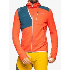 Bluza z kapturem męska La Sportiva Lucendro Thermal Hoody. Żółte bluzy męskie La Sportiva, l, bez wzorów, z kapturem. Za 789.99 zł.