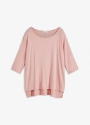 T-shirt boxy z miękkiego materiału z wiskozą. Czerwone t-shirty damskie bonprix, bez wzorów, z wiskozy, bez kołnierzyka, bez ramiączek. Za 34.99 zł.