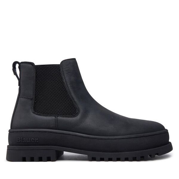 Sztyblety Blauer. Czarne botki męskie Blauer, bez wzorów, bez obcasa, bez zapięcia. Za 459.99 zł.