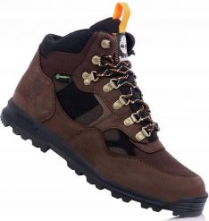 Męskie buty trapery trekkingowe membrana TIMBERLAND TRUMBULL. Brązowe trekkingi męskie Timberland, z gumy, bez zapięcia. Za 449.00 zł.