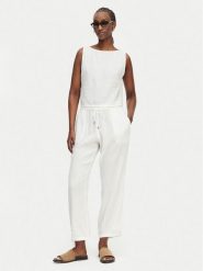 LAUREN RALPH LAUREN Komplet top i spodnie Double Gauze 20617192 Biały Regular Fit. Białe topy damskie Lauren Ralph Lauren, l, bez wzorów, z bawełny, bez kołnierzyka, bez ramiączek. Za 985.99 zł.