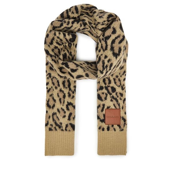 Szalik Coach. Brązowe szaliki damskie Coach, bez wzorów. Za 669.99 zł.