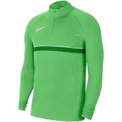 Bluza juniorska Nike Academy Drill treningowa. Zielone bluzy damskie Nike, bez wzorów, sportowe, bez ramiączek, bez kaptura. W wyprzedaży za 122.40 zł.