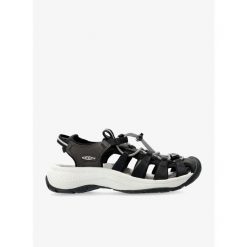 Sandały trekkingowe damskie Keen Astoria West Sandal. Czarne sandały damskie Keen, bez wzorów, bez obcasa, bez zapięcia. Za 369.99 zł.