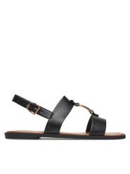 JENNY Sandały WS6561-02A Czarny. Czarne sandały damskie Jenny, bez wzorów, z materiału, bez obcasa, na płaskiej podeszwie, bez zapięcia. Za 119.99 zł.