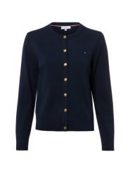 Tommy Hilfiger Kardigan Kobiety niebieski, M. Niebieskie kardigany damskie Tommy Hilfiger, m, bez wzorów, z bawełny, bez kołnierzyka. Za 489.95 zł.
