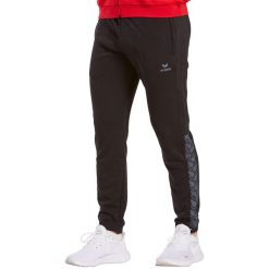 Spodnie dresowe męskie Erima Essential Team Sweatpants. Czarne spodnie sportowe męskie Erima, m, bez wzorów, z dresówki, do piłki ręcznej. Za 186.50 zł.
