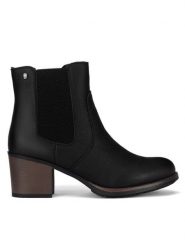 Clara Barson Botki CEO-WS15221-02 Czarny. Czarne botki damskie Clara Barson, bez wzorów, z materiału, bez obcasa, na słupku, bez zapięcia. Za 149.99 zł.