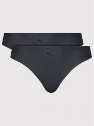 Puma Komplet 2 par stringów 935021 Czarny. Czarne majtki damskie Puma, z syntetyku. Za 79.99 zł.