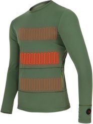 Glovii Ogrzewana bluza zielona r. L. Zielone bluzy męskie Glovii, l, bez wzorów, bez ramiączek, bez kaptura. Za 505.63 zł.