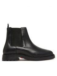 Tommy Hilfiger Sztyblety Corporate Casual Lth Chelsea FM0FM05966 Czarny. Czarne botki męskie Tommy Hilfiger, bez wzorów, ze skóry, casualowe, bez obcasa, bez zapięcia. Za 649.99 zł.