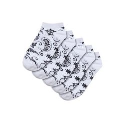 Skarpety Męskie Bandana Print NoShow (zestaw 5 Sztuk). Białe skarpety męskie Urban Classics, bez wzorów. Za 94.99 zł.