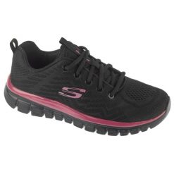 Buty sportowe Sneakersy damskie, Graceful - Get Connected. Czarne obuwie sportowe damskie Skechers, bez wzorów, bez zapięcia, trekkingowe, Skechers Sport. Za 199.99 zł.