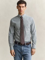 Gant Koszula Mężczyźni Regular Fit Bawełna zielony, XL. Zielone koszule męskie GANT, m, bez wzorów, z bawełny, sportowe, bez kołnierzyka, bez ramiączek. Za 499.95 zł.
