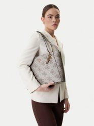 Guess Torebka Noelle II HWSO96 72250 Beżowy. Brązowe shopperki damskie Guess, z aplikacjami, ze skóry, bez dodatków. Za 679.99 zł.