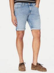 Tommy Jeans Szorty jeansowe Ronnie DM0DM22979 Niebieski Slim Fit. Niebieskie szorty męskie Tommy Jeans, bez wzorów, z bawełny. Za 289.99 zł.