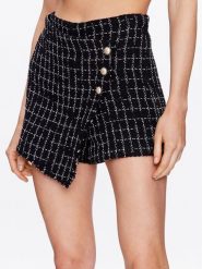 Pinko Szorty materiałowe 100407 A0IO Czarny Regular Fit. Czarne szorty damskie Pinko, bez wzorów, z bawełny. Za 829.99 zł.