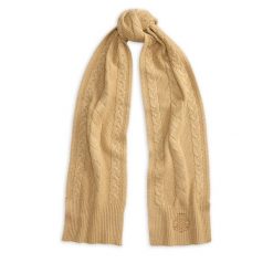 Szalik LAUREN RALPH LAUREN. Brązowe szaliki damskie Lauren Ralph Lauren, bez wzorów. Za 519.99 zł.