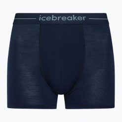 Bokserki termoaktywne męskie icebreaker Anatomica. Niebieskie bokserki męskie Icebreaker, bez wzorów. Za 179.99 zł.