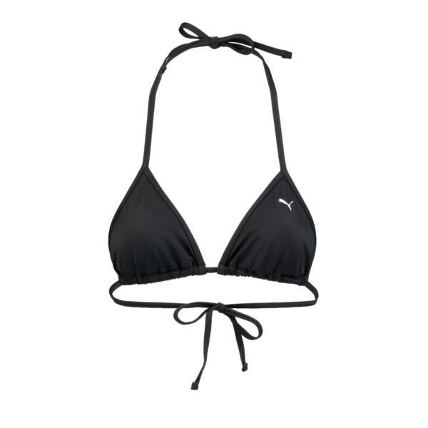 Damska góra od bikini Puma w kształcie trójkąta w kolorze czarnym. Czarne stroje kąpielowe damskie Puma, xs, bez wzorów. Za 75.99 zł.