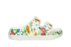 Klapki Laura Vita Nuon 17 Vert 202062, Biały, Tworzywo - 37. Białe klapki damskie Laura Vita, bez wzorów, z materiału, eleganckie, bez obcasa, bez zapięcia. W wyprzedaży za 89.10 zł.