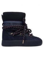 Tommy Hilfiger Śniegowce Tommytech Rwb Snowboot Warm FW0FW09163 Granatowy. Niebieskie śniegowce damskie Tommy Hilfiger, z materiału, bez zapięcia. Za 559.99 zł.