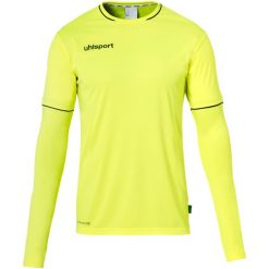 Koszulka bramkarska Uhlsport. Czarne bluzki damskie Uhlsport, bez wzorów, sportowe, bez kołnierzyka, bez ramiączek. Za 213.50 zł.