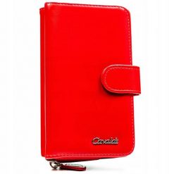 Portfel damski 4U Cavaldi N118-APU-BL czerwony. Czerwone portfele damskie 4U Cavaldi, ze skóry ekologicznej. Za 31.99 zł.