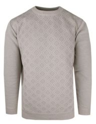 Męski Sweter - Jednokolorowy z Fakturą Materiału - Brave Soul - Beżowy. Brązowe swetry męskie Brave Soul, l, bez wzorów, z poliesteru, biznesowe, bez kołnierzyka, bez ramiączek. Za 119.00 zł.