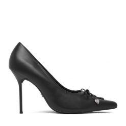 Szpilki Juicy Couture. Czarne szpilki damskie Juicy Couture, bez wzorów, bez obcasa, na szpilce, bez zapięcia. Za 229.99 zł.