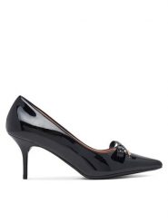 LOVE MOSCHINO Szpilki JA10097G1MIH0000 Czarny. Czarne szpilki damskie Love Moschino, bez wzorów, z lakierowanej skóry, bez obcasa, na szpilce, bez zapięcia. Za 699.99 zł.