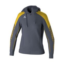 Damska bluza dresowa z kapturem Erima Evo Star. Szare bluzy damskie Erima, bez wzorów, z dresówki, eleganckie, bez ramiączek, z kapturem. Za 263.00 zł.