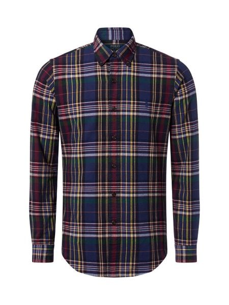 Polo Ralph Lauren Męska koszula casual Mężczyźni Regular Fit Bawełna niebieski|wielokolorowy w kratkę, L. Niebieskie koszule męskie Polo Ralph Lauren, l, bez wzorów, z bawełny, casualowe, bez kołnierzyka, bez ramiączek. Za 699.95 zł.