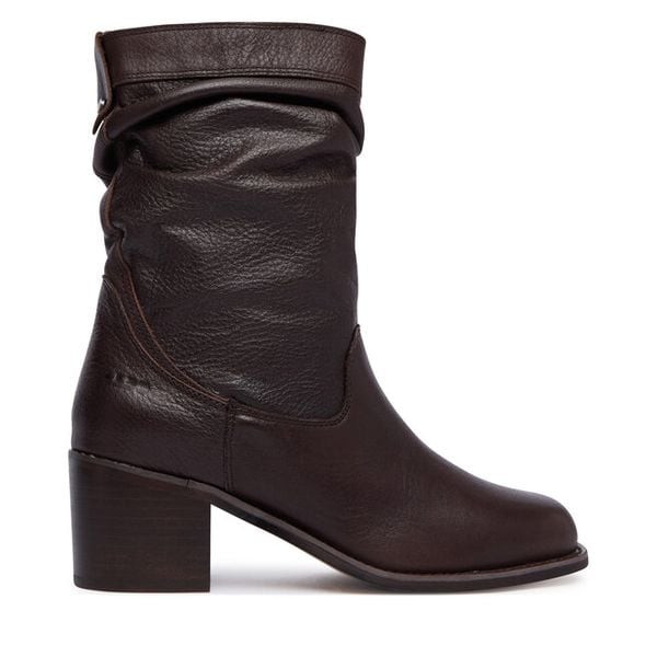 Botki Aldo. Brązowe botki damskie Aldo, bez wzorów, bez obcasa, na słupku, bez zapięcia. Za 849.99 zł.