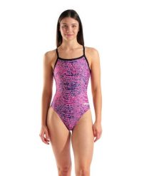 Strój Kąpielowy Damski Arena Snakeskin Swimsuit Challengeback. Czarne stroje kąpielowe damskie ARENA, bez wzorów, z materiału. Za 285.99 zł.