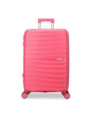 Semi Line Walizka średnia T5909-3 Różowy. Czerwone walizki damskie Semi-line, bez wzorów, średnie. Za 209.99 zł.