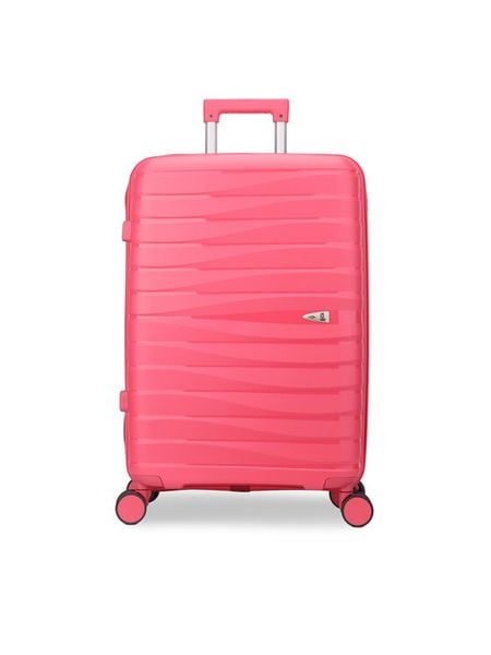 Semi Line Walizka średnia T5909-3 Różowy. Czerwone walizki damskie Semi-line, bez wzorów, średnie. Za 209.99 zł.