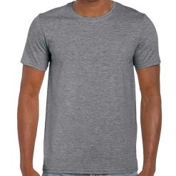 Koszulka Unisex Dla Dorosłych Softstyle Heather. Szare bluzki damskie GILDAN, xl, bez wzorów, sportowe, bez kołnierzyka, bez ramiączek. Za 57.99 zł.