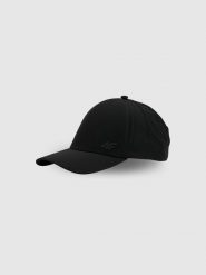 4F Czapka z daszkiem strapback uniseks - czarna L/XL (60cm). Czarne czapki damskie 4F, bez wzorów, klasyczne. Za 69.99 zł.